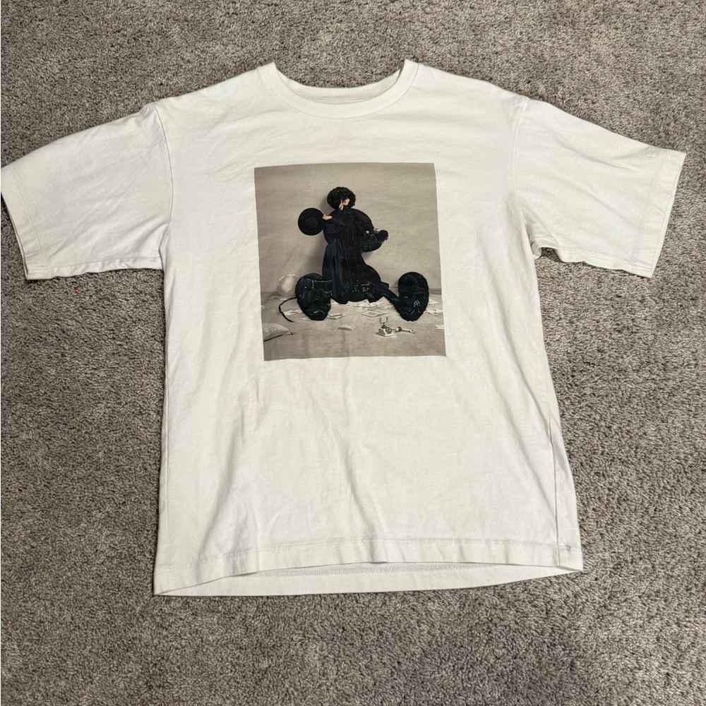 Disney White T-Shirt with Black Graphic